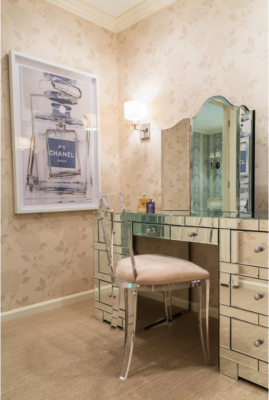 Contemporary mirrored "desk" feliceschwartz